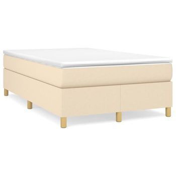 Cama Tapizada 203x120x35 Cm Tejido - Crema