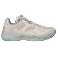 zapatillas nox at10 pro blanco crema verde mujer