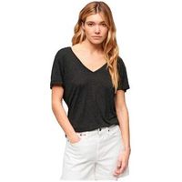 superdry camiseta t-shirt studios slub brode col v femme para mujer