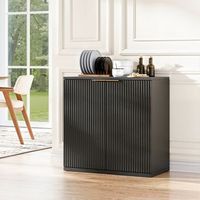 aparador - mueble para salon y dormitorio - mdf - negro 80x40x80cm