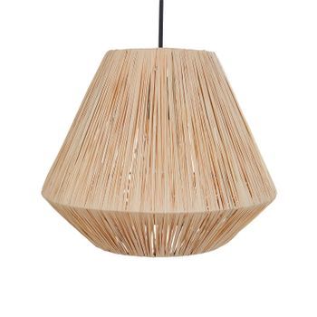 Lámpara Colgante Con Base De Hierro Fabricada En Paja Natural Estilo Boho Damit