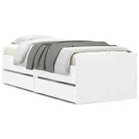 cama para adulto  cama individual  estructura de cama con cajones blanco 90x190 cm