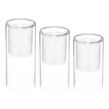 Set De 3 Velas Led 36x30cm