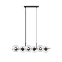 lampara colgante armaro transparente 6 luces