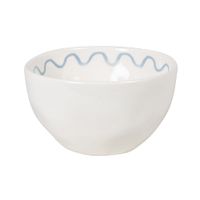 bol de ceramica blanca con concha naranja