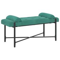 banco con botones y cojines tuquesa 110 x 40 x 46 cm terciopelo vidaxl