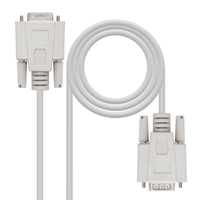 nanocable cable serie rs232 db9 m-h beige 18m