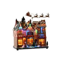 ciudad led resina 34x15x32 movimiento musical