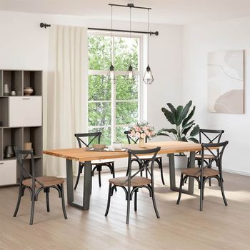 Patas Para Mesa De Comedor En Forma De V 2 Uds | Patas De Muebles Antracita Acero