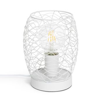 Ledkia Lámpara de Mesa de Metal Winbi Blanco