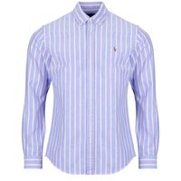 polo ralph lauren camisa manga larga camisa de corte recto en oxford para hombre