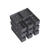 organizador cajones divisores cajas plegables tela no tejida para calcetines gris pizarra  juego de 18