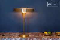 lampara de mesa de laton dorado