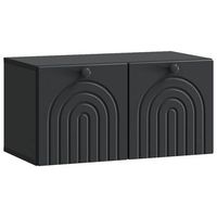 mueble para tv de pared negro 595 x 31 x 30 cm vidaxl