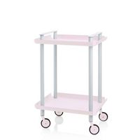 carrito auxiliar leky armazon gris 2 estantes multifuncional practico y decorativoacerorosa