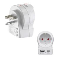 adaptador de viaje hama eu a us con 2 puertos usb