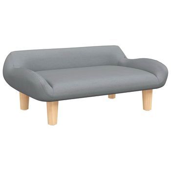 Sofá Para Niños | Sofá De Salón | Sofá De Descanso De Tela Gris Claro 70x40x24 Cm