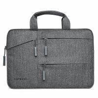maletin satechi st-ltb15 gris impermeable para portatil 15 con bolsillos