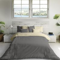 naturals - funda nordica lisa bicolor reversible - algodon extra suave - 144 hilos - cama 90105135150180200 - fabricado en espana