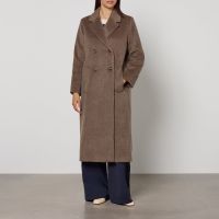 weekend max mara zufolo wool-blend coat - uk 10