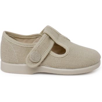 Pisamonas Zapatillas Pepito Lino Cierre Adherente Botón para niño