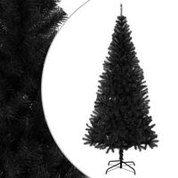 arbol de navidad artificial con soporte pvc negro 240 cm vidaxl