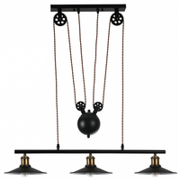 colgante triguero 3xe27 negro 88d