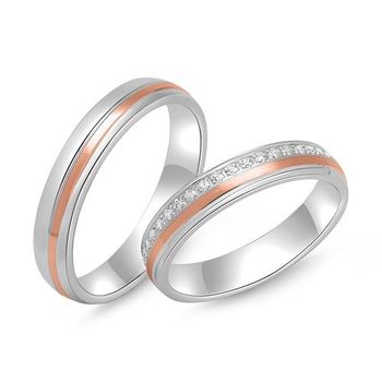Alianzas de boda alianzas de pareja plata 925 bicolor