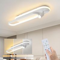 lampara de techo led nettlife blanca moderna regulable para dormitorio con 1 foco de techo
