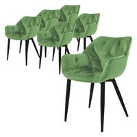 juego de 6 sillas de comedor con patas de metal sage ml-design