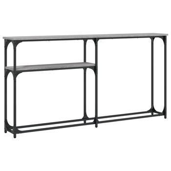 Mesa Consola Madera De Ingeniería Gris Sonoma 145x22,5x75 Cm Vidaxl