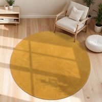 alfombra calissa amarillo 80 cm redondo