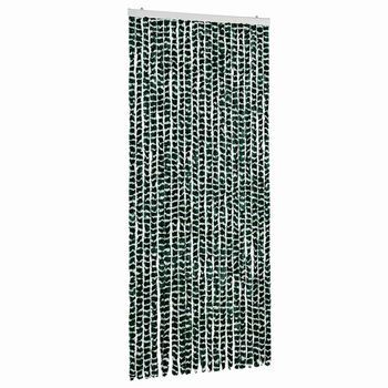 Cortina Mosquitera Chenilla Verde Y Blanco 90x220 Cm Vidaxl