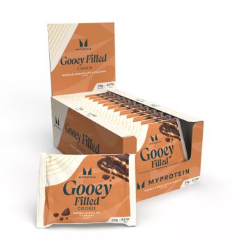 Cookie Proteica al Horno - 12 x 75g - Double Chocolate and Caramel  (Gooey Filled)
