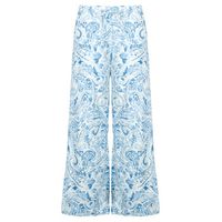 lauren ralph lauren pantalon fluido woven-wide leg-pants para mujer