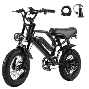 [EU DIRECT] Bicicleta eléctrica A13 36V 12.8Ah motor 250W ruedas 16*3 pulgadas velocidad máxima 25kmh autonomía máxima 4
