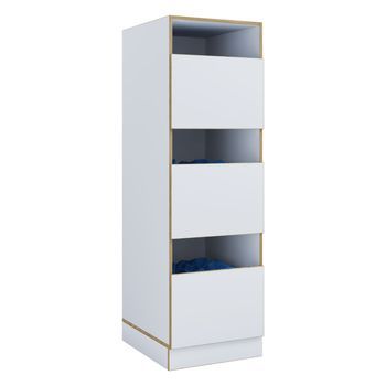 Armario Para Ropa Blanca Rislo Con 3 Compartimentos Y Puertas.