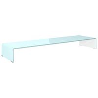 mueble tvelevador de monitor cristal verde 110x30x13 cm vidaxl
