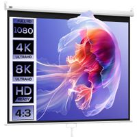 homcom pantalla de proyector manual 120 pulgadas formato 43169 para interior y exterior 244x183 cm blanco  aosom espana