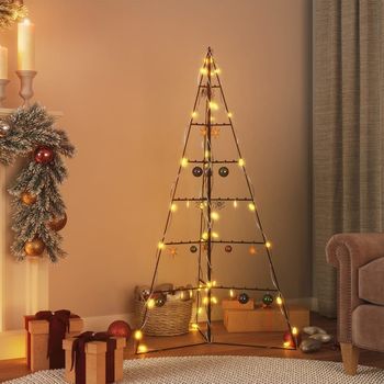 Árbol De Navidad | Decoraciones De Navidad Para Decoración Metal Negro 140 Cm Cfw641095