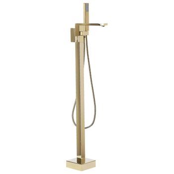 Grifo Mezclador De Baño Independiente Dorado Kit De Ducha Montado En El Suelo Della