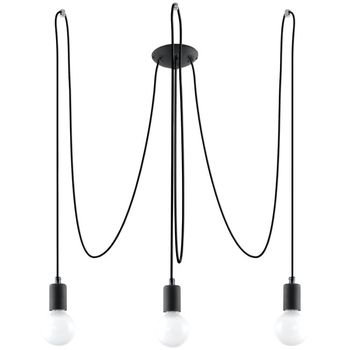 Lámpara asum negro, 3 luces