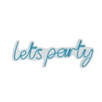 iluminacion led decorativa de plastico lets party azul 51x19x2 cm