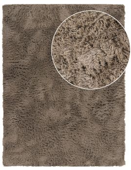 Alfombra de pelo largo Silvana taupe 80x150 cm