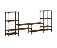mueble tv - mesa de tv madera ingenieria roble ahumado 2065x285x95 cm