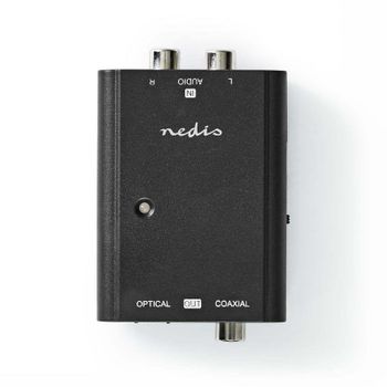 Convertidor de audio NEDIS ACON2508BK digital RCA a TosLink y coaxial 1,8 m