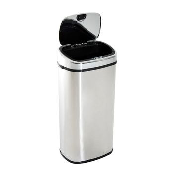 Cubo de basura 40.5x29.5x78 cm plata