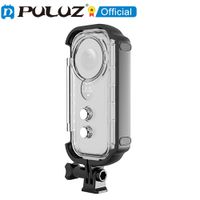 puluz - carcasa protectora impermeable subacuatica de 30 m para insta360 one x con hebilla de montaje basica y tornillo