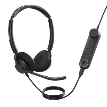 Auriculares Jabra Engage 50 II con cable USB-C y USB-A para oficina, cancelación de ruido, micrófono avanzado, certificados para Microsoft Teams, color negro