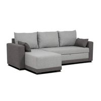 sofa cama chaise longue reversible leah gris bicolor - 3 plazas - 233 x 124 x 69 cm budwing